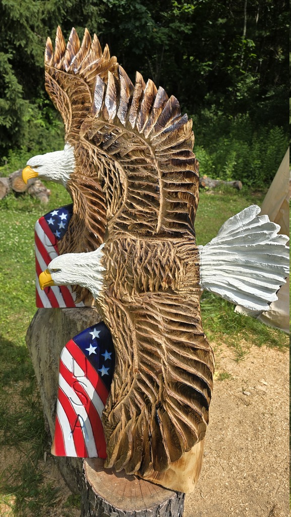A Few Soaring Eagles Painted with the 250th US flag