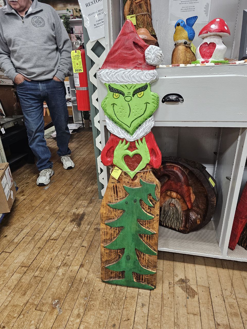 Christmas Grinch Porch Leaner - Tall